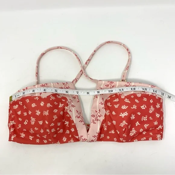 Polo by Ralph Lauren Floral Bikini Top Criss-Cross swimsuit size L - Picture 8 of 10